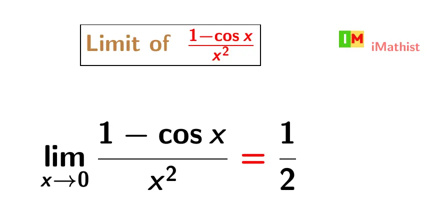 Limit of (1-cosx)/x^2 as x approaches 0